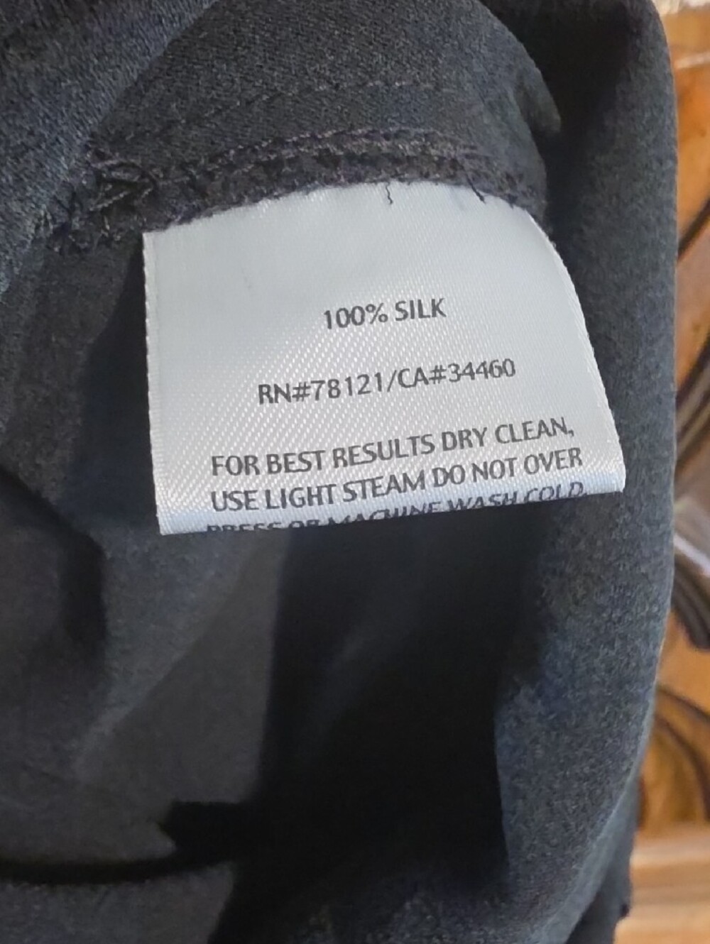 Eileen Fisher Black 100% Silk Wide-Leg Dress Pants - Picture 5 of 5